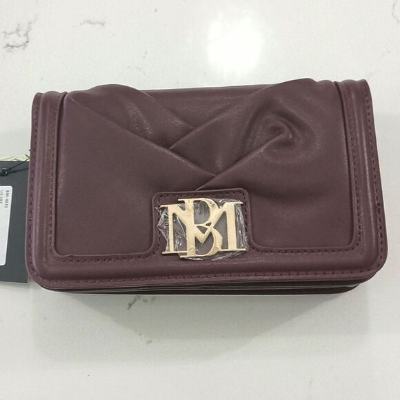 Badgley Mischka Handbags - NWT Badgley Mitshka Plum Crossbody Gold chain 9.5x6.5 in Glamorous Chic heritage